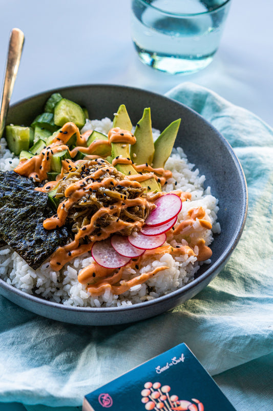 Mushroom Snow Crab Sushi Bowl
